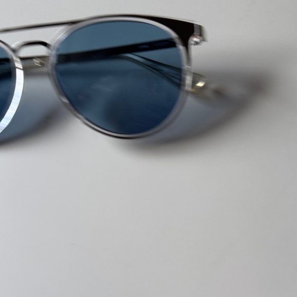 SPY Silver Frame Sunglasses with Blue Lenses - Picture 3 of 6